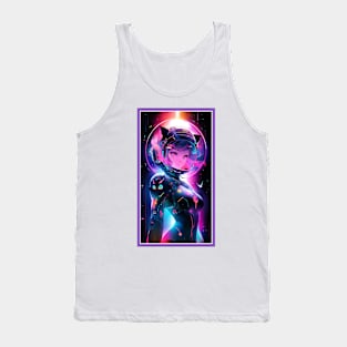 Anime Sci-Fi Cat Girl | Quality Anime Girl Artwork | Manga Girl Anime Art Tank Top